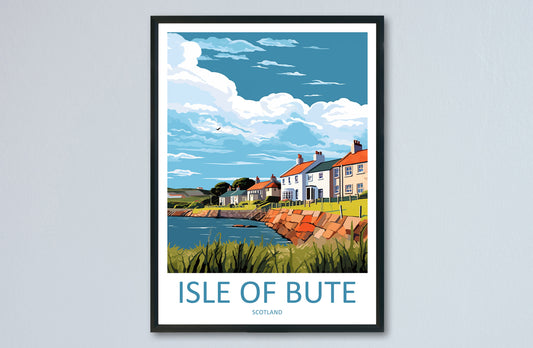 Isle Of Bute Travel Print Wall Art Isle Of Bute Wall Hanging Home Décor Isle Of Bute Gift Art Lovers Scotland Art Lover Travel Gift