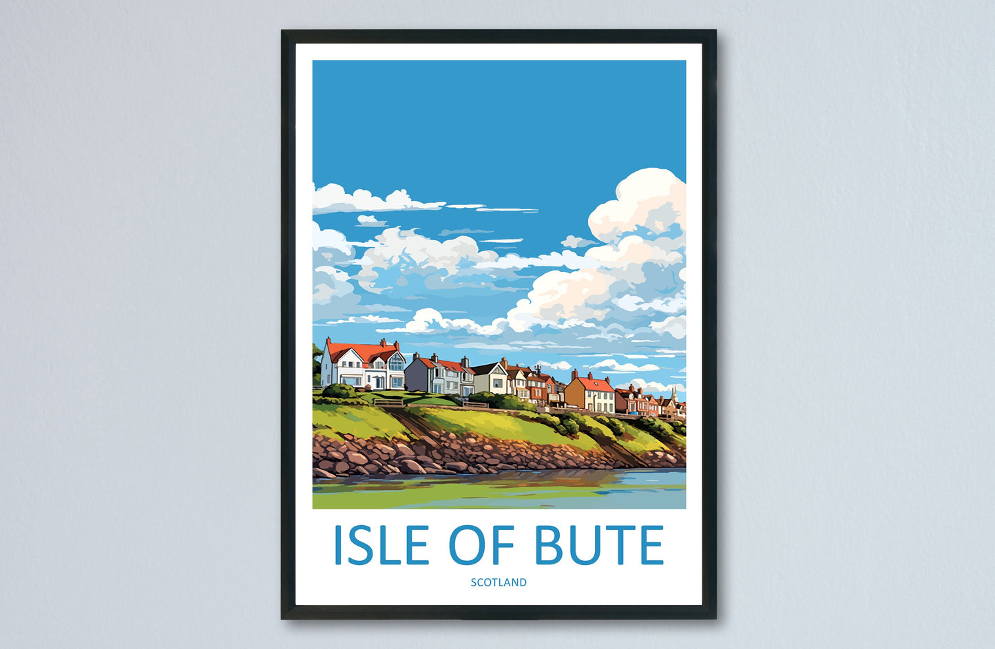 Isle Of Bute Travel Print Wall Art Isle Of Bute Wall Hanging Home Décor Isle Of Bute Gift Art Lovers Scotland Art Lover Travel Gift
