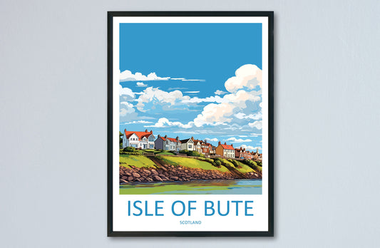 Isle Of Bute Travel Print Wall Art Isle Of Bute Wall Hanging Home Décor Isle Of Bute Gift Art Lovers Scotland Art Lover Travel Gift