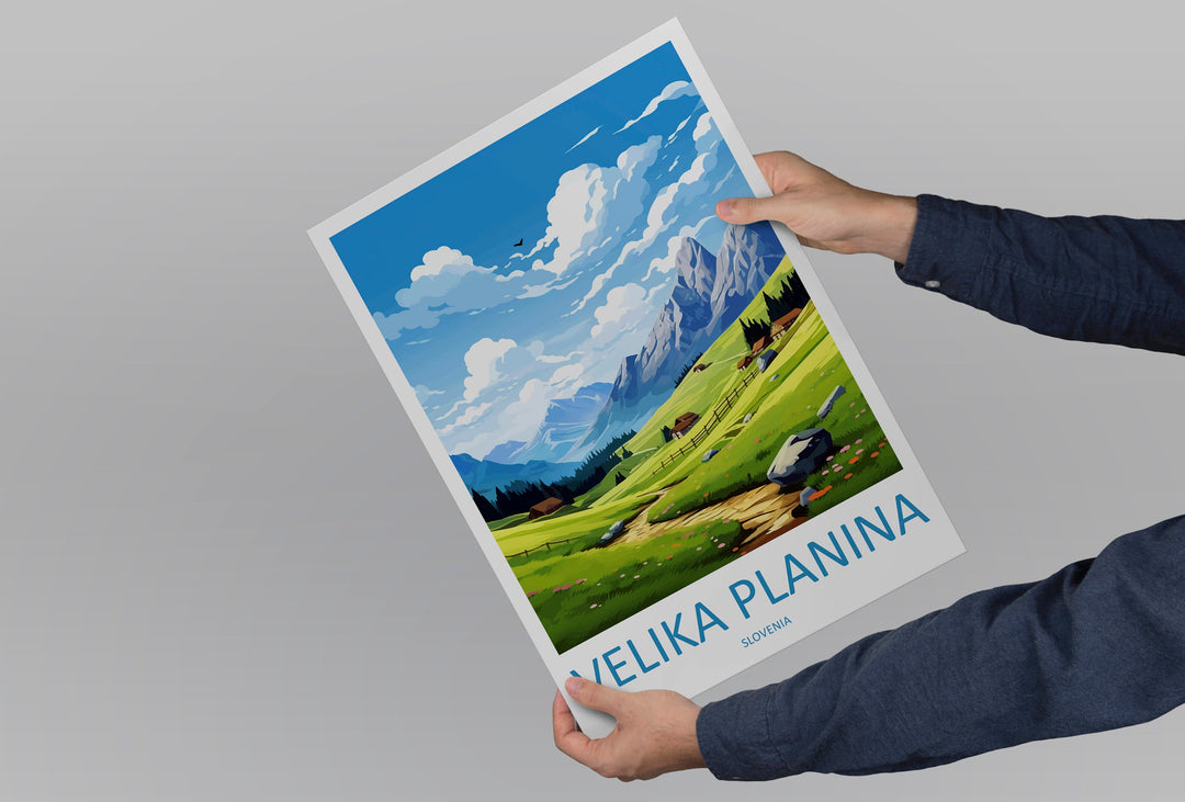 Velika Planina Travel Print Velika Planina Home Décor Slovenia Art Print Velika Planina Wall Print For Lake Bled Gift Wall Hanging Artwork