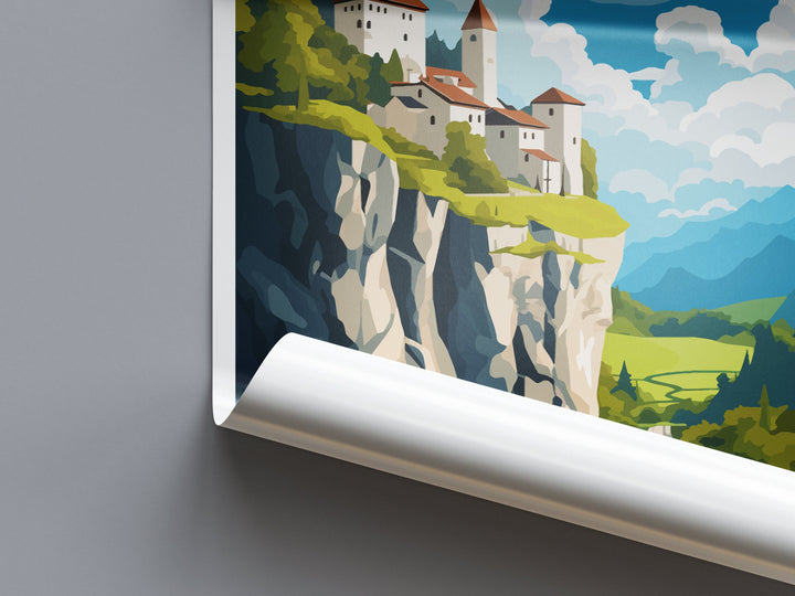 Predjama Castle Travel Print Predjama Castle Home Décor Slovenia Art Print Predjama Castle Wall Print For Lake Bled Gift Wall Hanging Art