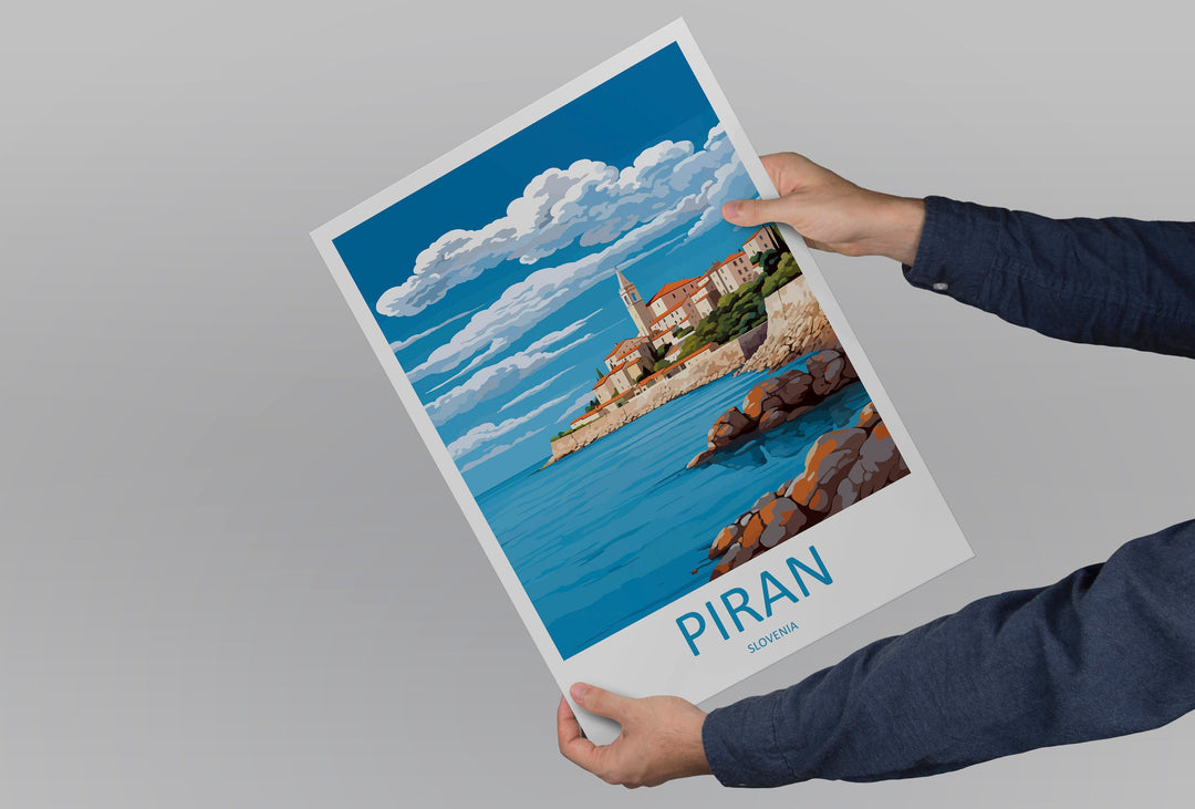 Piran Travel Print Piran Home Décor Slovenia Art Print Piran Wall Print For Piran Gift Wall Hanging Art Travel Slovenia Artwork Gift