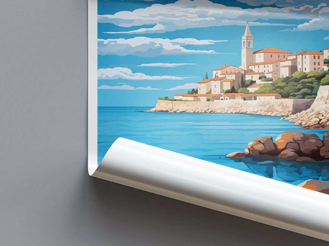 Piran Travel Print Piran Home Décor Slovenia Art Print Piran Wall Print For Piran Gift Wall Hanging Art Travel Slovenia Artwork Gift