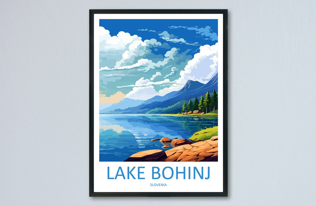 Lake Bohinj Travel Print Lake Bohinj Home Décor Slovenia Art Print Lake Bohinj Wall Print For Gift Wall Hanging Art Travel Slovenia Artwork