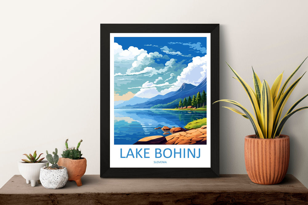 Lake Bohinj Travel Print Lake Bohinj Home Décor Slovenia Art Print Lake Bohinj Wall Print For Gift Wall Hanging Art Travel Slovenia Artwork