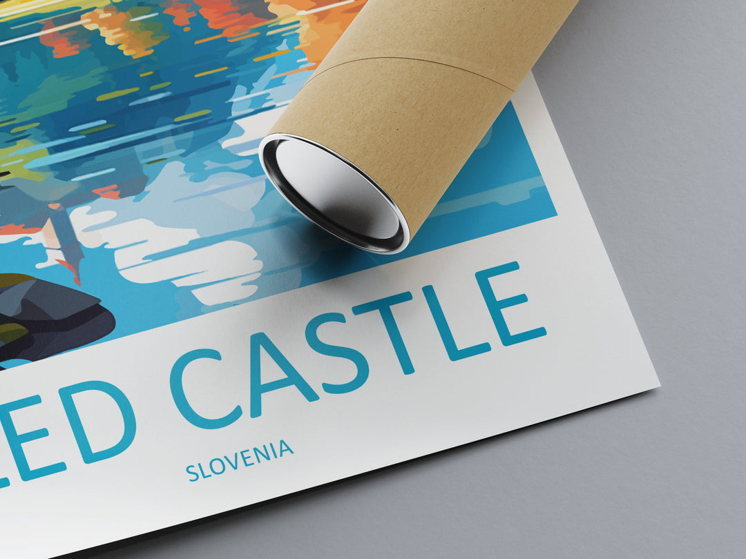 Bled Castle Travel Print Bled Castle Home Décor Slovenia Art Print Bled Castle Wall Print For Gift Wall Hanging Art Travel Slovenia Artwork