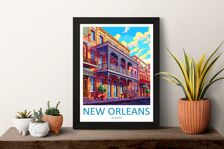 New Orleans Travel Print Wall Art New Orleans Wall Hanging Home Décor New Orleans Gift Art Lovers Gift New Orleans Print New Orleans Gift