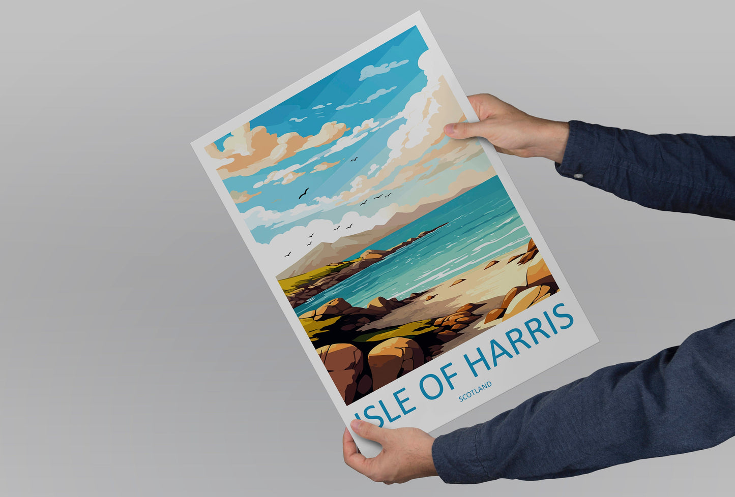 Isle Of Harris Travel Print Wall Art Isle Of Harris Wall Hanging Home Décor Isle Of Harris Gift Art Lovers Scotland Art Lover Gift Isle Art