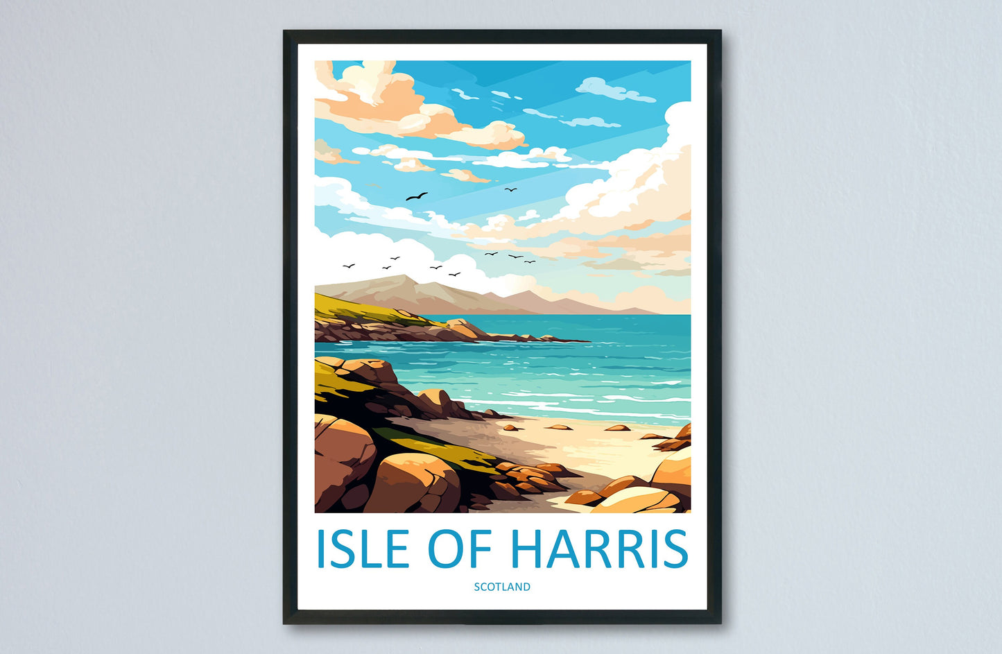 Isle Of Harris Travel Print Wall Art Isle Of Harris Wall Hanging Home Décor Isle Of Harris Gift Art Lovers Scotland Art Lover Gift Isle Art