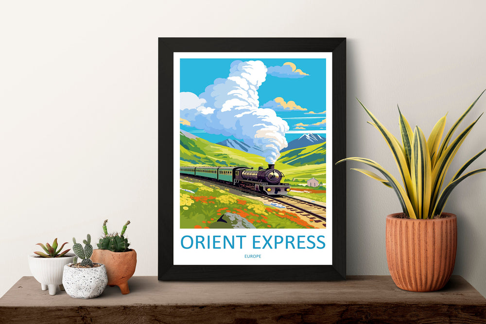 Orient Express Travel Print Wall Art Orient Express Wall Hanging Home Décor Orient Express Gift Art Lovers Europe Art Lover Gift Europe Deco