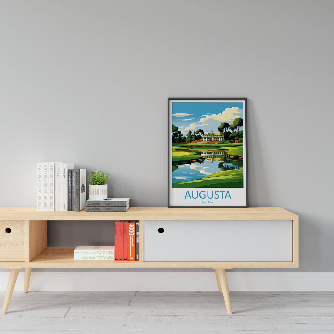 Augusta Golf Course Travel Print Wall Art Augusta Golf Course Wall Hanging Home Décor Augusta Golf Course Art Gift Art Lovers Golf Art