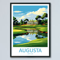 Augusta Golf Course Travel Print Wall Art Augusta Golf Course Wall Hanging Home Décor Augusta Golf Course Art Gift Art Lovers Golf Art
