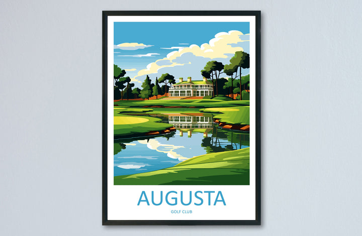 Augusta Golf Course Travel Print Wall Art Augusta Golf Course Wall Hanging Home Décor Augusta Golf Course Art Gift Art Lovers Golf Art