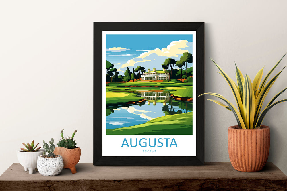 Augusta Golf Course Travel Print Wall Art Augusta Golf Course Wall Hanging Home Décor Augusta Golf Course Art Gift Art Lovers Golf Art