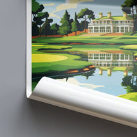 Augusta Golf Course Travel Print Wall Art Augusta Golf Course Wall Hanging Home Décor Augusta Golf Course Art Gift Art Lovers Golf Art