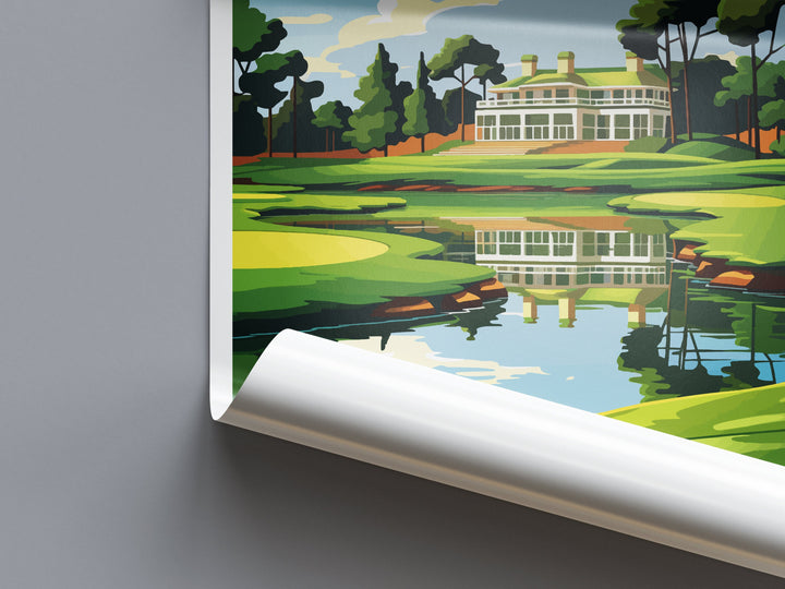 Augusta Golf Course Travel Print Wall Art Augusta Golf Course Wall Hanging Home Décor Augusta Golf Course Art Gift Art Lovers Golf Art