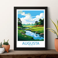 Augusta Golf Course Travel Print Wall Art Augusta Golf Course Wall Hanging Home Décor Augusta Golf Course Art Gift Art Lovers Golf Art