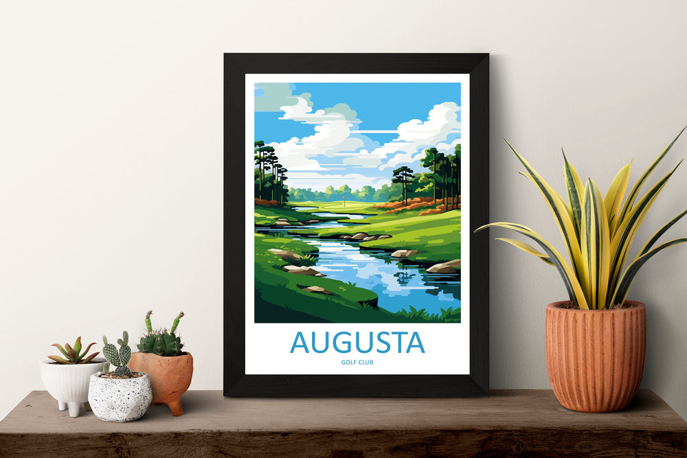 Augusta Golf Course Travel Print Wall Art Augusta Golf Course Wall Hanging Home Décor Augusta Golf Course Art Gift Art Lovers Golf Art