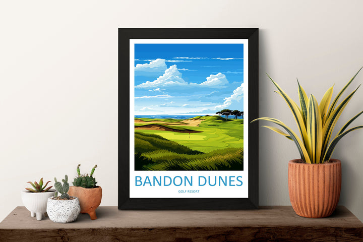 Bandon Dunes Golf Resort Travel Print Wall Art Bandon Dunes Wall Hanging Home Décor Bandon Dunes Art Gift Art Lovers Golf Art