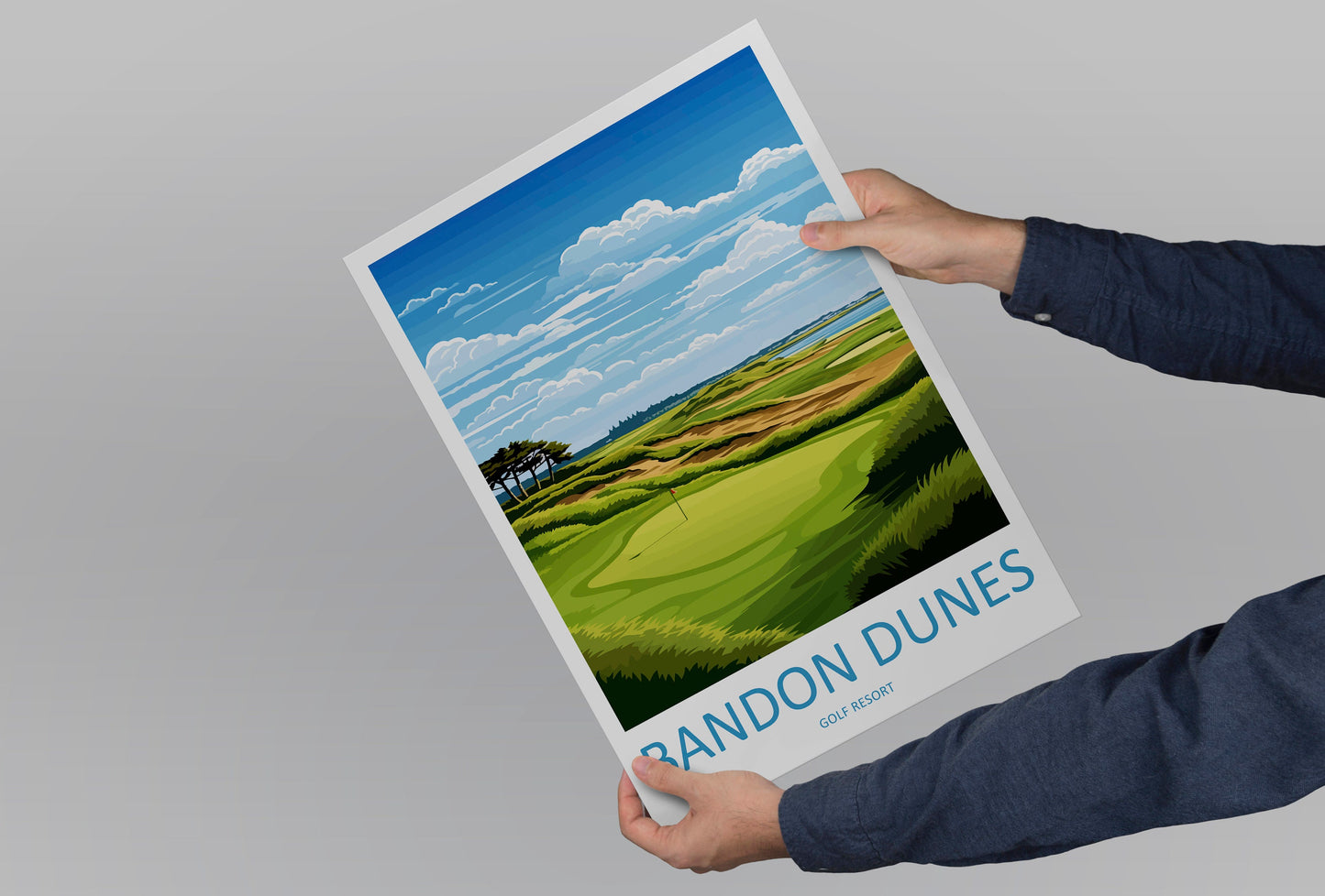 Bandon Dunes Golf Resort Travel Print Wall Art Bandon Dunes Wall Hanging Home Décor Bandon Dunes Art Gift Art Lovers Golf Art