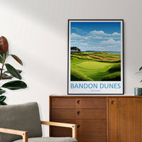 Bandon Dunes Golf Resort Travel Print Wall Art Bandon Dunes Wall Hanging Home Décor Bandon Dunes Art Gift Art Lovers Golf Art