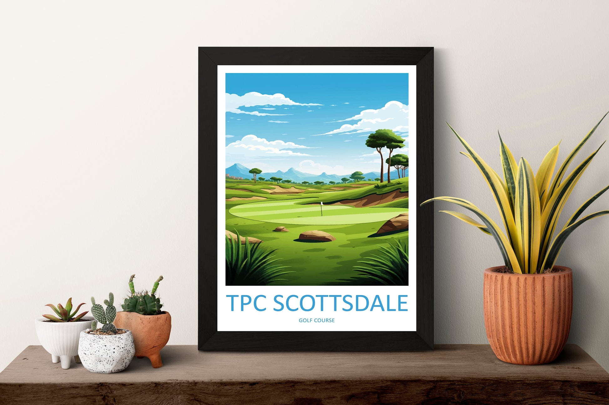 Tpc Scottsdale Golf Travel Print Wall Art Tpc Scottsdale Wall Hanging Home Décor Tpc Scottsdale Gift Art Lovers Arizona Art Travel Poster