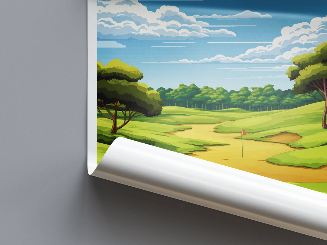 Shinnecock Hills Golf Travel Print Wall Art Shinnecock Hills Golf Course Wall Hanging Home Décor Shinnecock Hills Golf Gift Art Lovers
