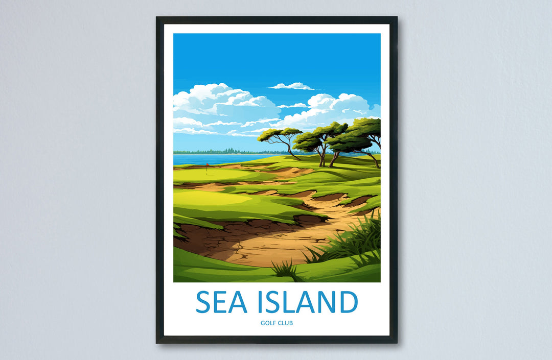 Sea Island Golf Travel Print Wall Art Sea Island Golf Course Wall Hanging Home Décor Sea Island Golf Course Gift Art Lovers