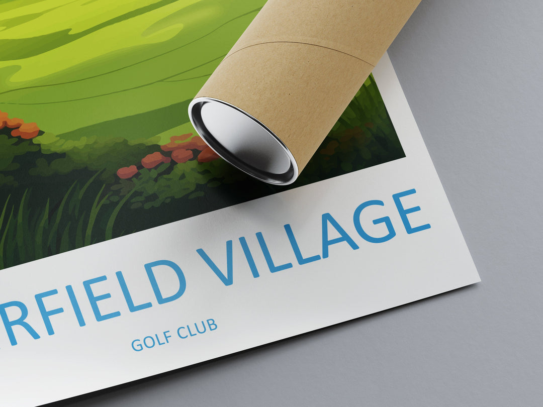 Muirfeild Village Golf Course Travel Print Wall Art Muirfeild Village Golf Club Wall Hanging Home Décor Art Gift Art Lovers Golf Art