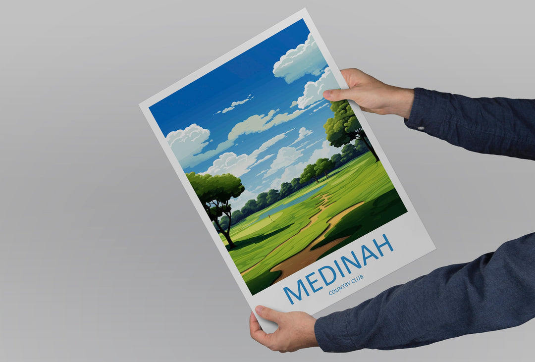 Medinah Golf Course Travel Print Wall Art Medinah Golf Club Wall Hanging Home Décor Medinah Golf Course Art Gift Art Lovers Golf Art