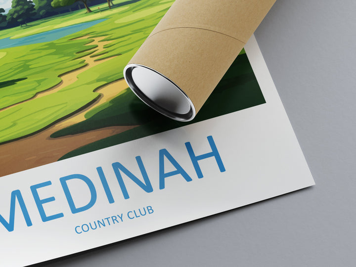 Medinah Golf Course Travel Print Wall Art Medinah Golf Club Wall Hanging Home Décor Medinah Golf Course Art Gift Art Lovers Golf Art