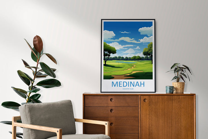 Medinah Golf Course Travel Print Wall Art Medinah Golf Club Wall Hanging Home Décor Medinah Golf Course Art Gift Art Lovers Golf Art