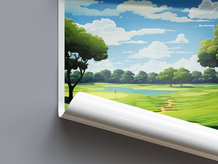 Medinah Golf Course Travel Print Wall Art Medinah Golf Club Wall Hanging Home Décor Medinah Golf Course Art Gift Art Lovers Golf Art