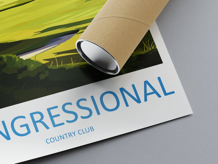 Congressional Golf Club Travel Print Wall Art Congressional Golf Club Wall Hanging Home Décor Congressional Art Gift Art Lovers Golf Art