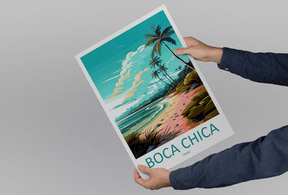 Boca Chica Travel Print Wall Art Boca Chica Wall Hanging Home Décor Boca Chica Gift Art Lovers Texas Art Lover Gift Texas Travel Print