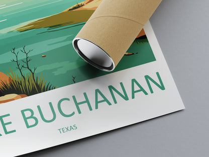Lake Buchanan Travel Print Wall Art Lake Buchanan Wall Hanging Home Décor Lake Buchanan Gift Art Lovers Texas Art Lover Gift Texas