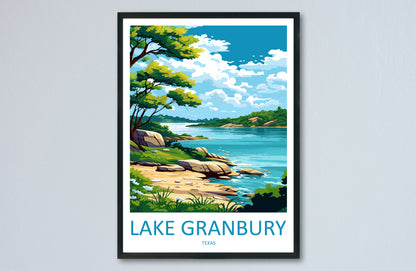 Lake Granbury Travel Print Wall Art Lake Granbury Wall Hanging Home Décor Lake Granbury Gift Art Lovers Texas Art Lover Gift Texas