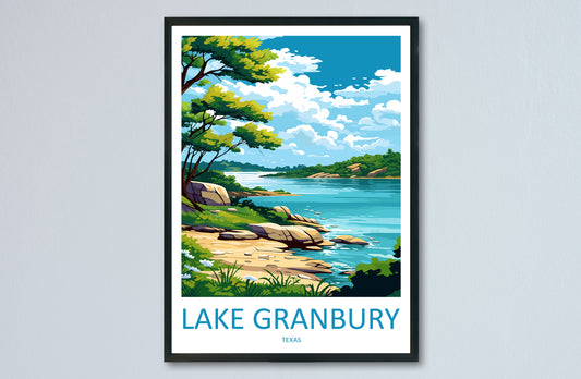 Lake Granbury Travel Print Wall Art Lake Granbury Wall Hanging Home Décor Lake Granbury Gift Art Lovers Texas Art Lover Gift Texas