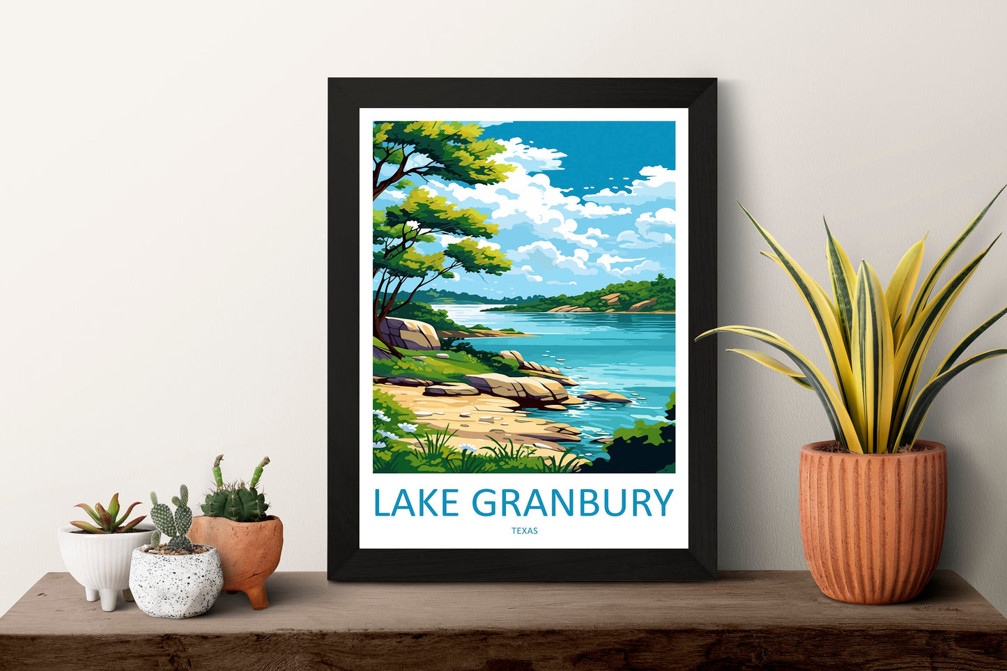 Lake Granbury Travel Print Wall Art Lake Granbury Wall Hanging Home Décor Lake Granbury Gift Art Lovers Texas Art Lover Gift Texas