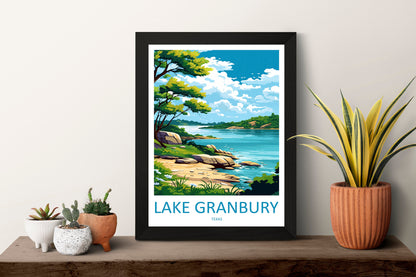 Lake Granbury Travel Print Wall Art Lake Granbury Wall Hanging Home Décor Lake Granbury Gift Art Lovers Texas Art Lover Gift Texas