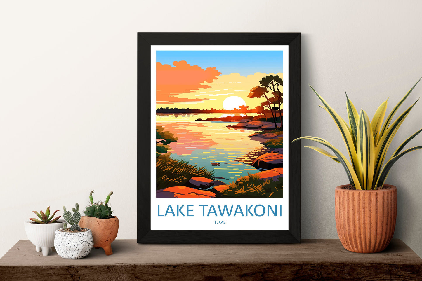 Lake Tawakoni Travel Print Wall Art Lake Tawakoni Wall Hanging Home Décor Lake Tawakoni Gift Art Lovers Texas Art Lover Gift Texas