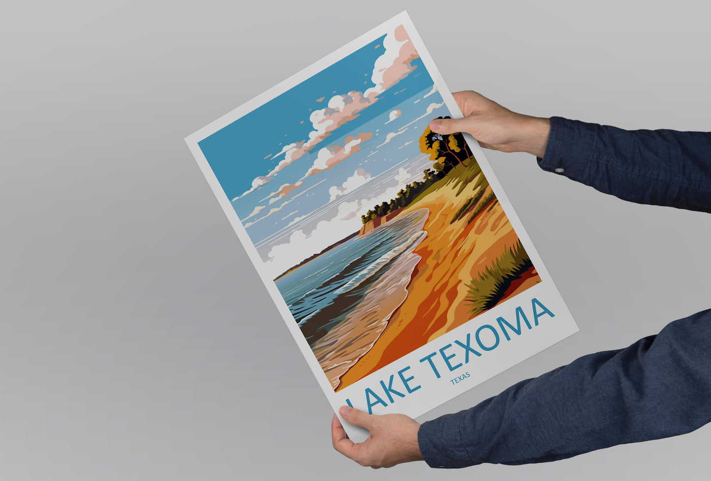 Lake Texoma Travel Print Wall Art Lake Texoma Wall Hanging Home Décor Lake Texoma Gift Art Lovers Texas Art Lover Gift Texas