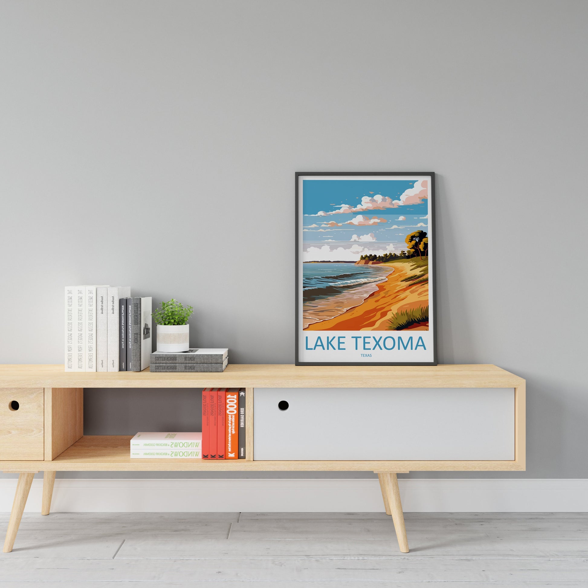 Lake Texoma Travel Print Wall Art Lake Texoma Wall Hanging Home Décor Lake Texoma Gift Art Lovers Texas Art Lover Gift Texas