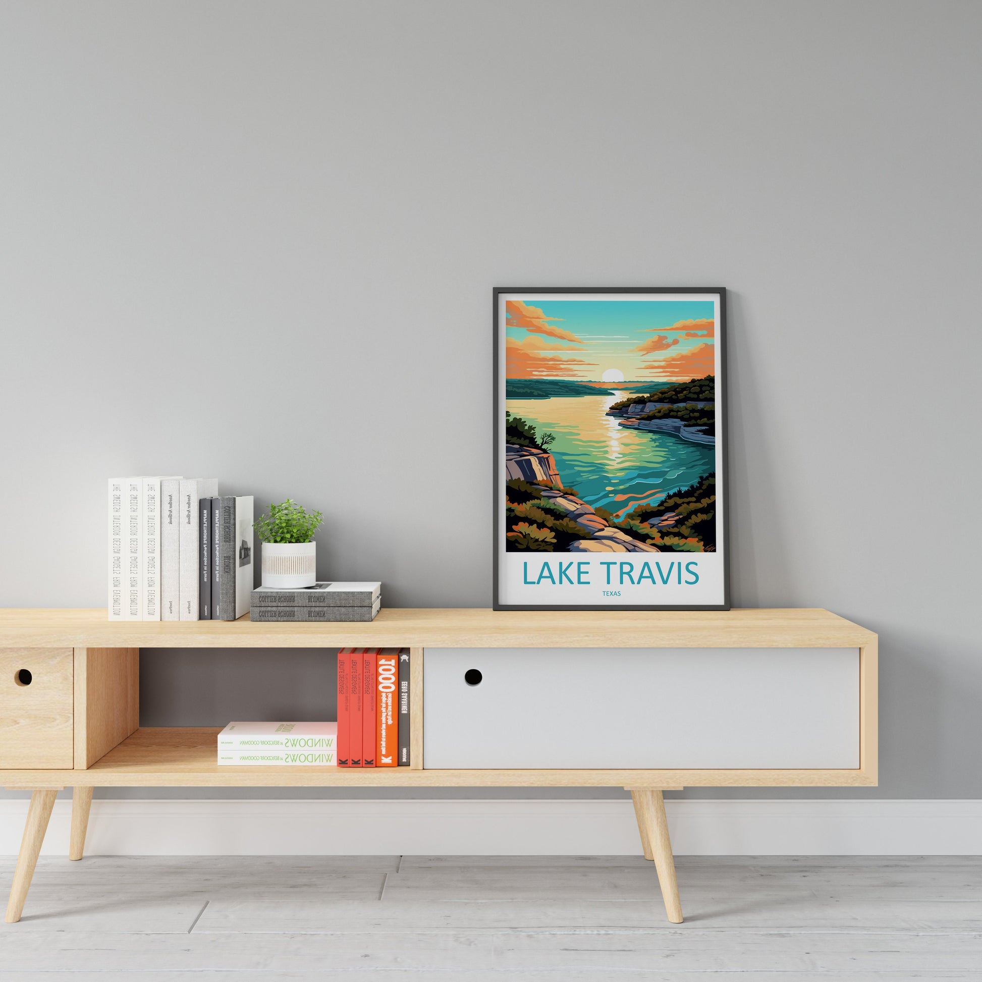 Lake Travis Travel Print Wall Art Lake Travis Wall Hanging Home Décor Lake Travis Gift Art Lovers Texas Art Lover Gift Texas