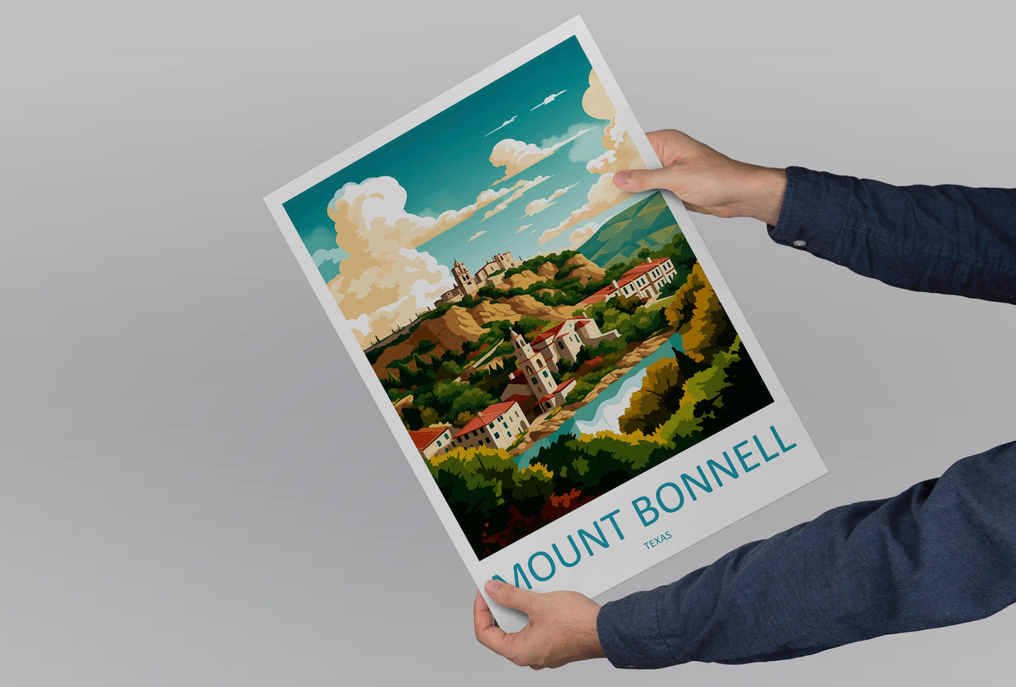 Mount Bonnell Travel Print Wall Art Mount Bonnell Wall Hanging Home Décor Mount Bonnell Gift Art Lovers Texas Art Lover Gift Texas