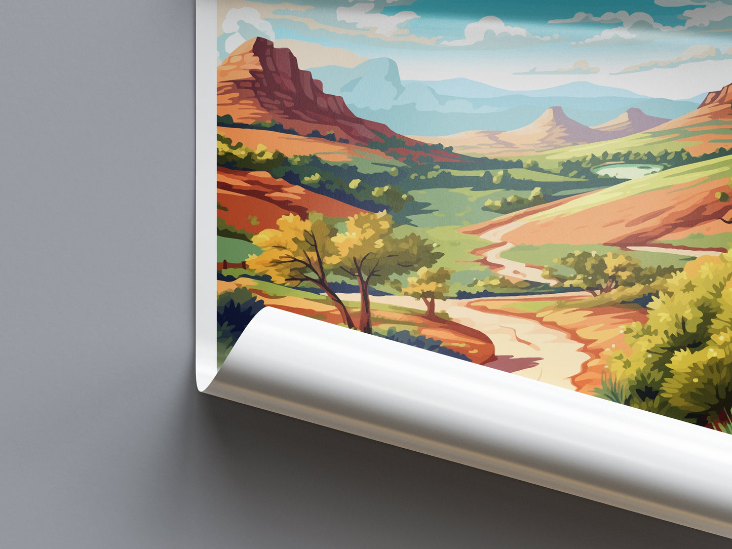 Mount Scott Travel Print Wall Art Mount Scott Wall Hanging Home Décor Mount Scott Gift Art Lovers Texas Art Lover Gift Texas