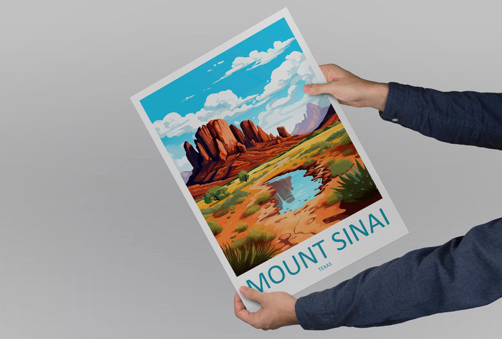 Mount Sinai Travel Print Wall Art Mount Sinai Wall Hanging Home Décor Mount Sinai Gift Art Lovers Texas Art Lover Gift Texas