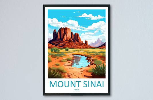Mount Sinai Travel Print Wall Art Mount Sinai Wall Hanging Home Décor Mount Sinai Gift Art Lovers Texas Art Lover Gift Texas