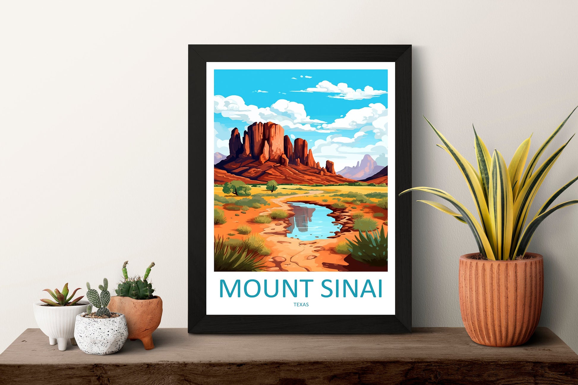 Mount Sinai Travel Print Wall Art Mount Sinai Wall Hanging Home Décor Mount Sinai Gift Art Lovers Texas Art Lover Gift Texas