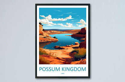 Possum Kingdom Lake Travel Print Wall Art Possum Kingdom Lake Wall Hanging Home Décor Possum Kingdom Lake Gift Art Lovers Texas Art Lover